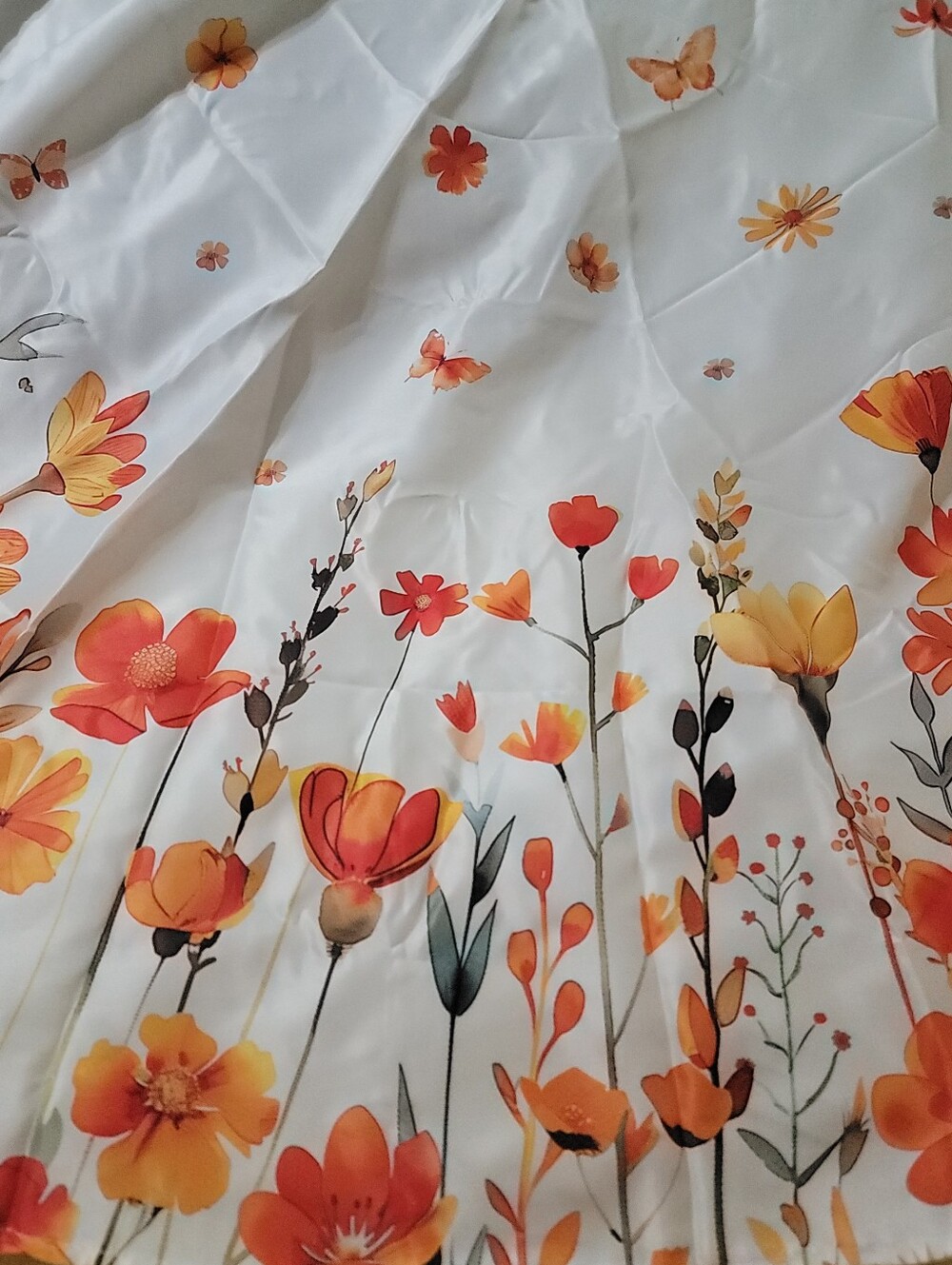 Fall Floral Orange Yellow - Home Table Cloth